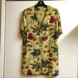 Blacky Dress - Floral Tunic style - Vintage